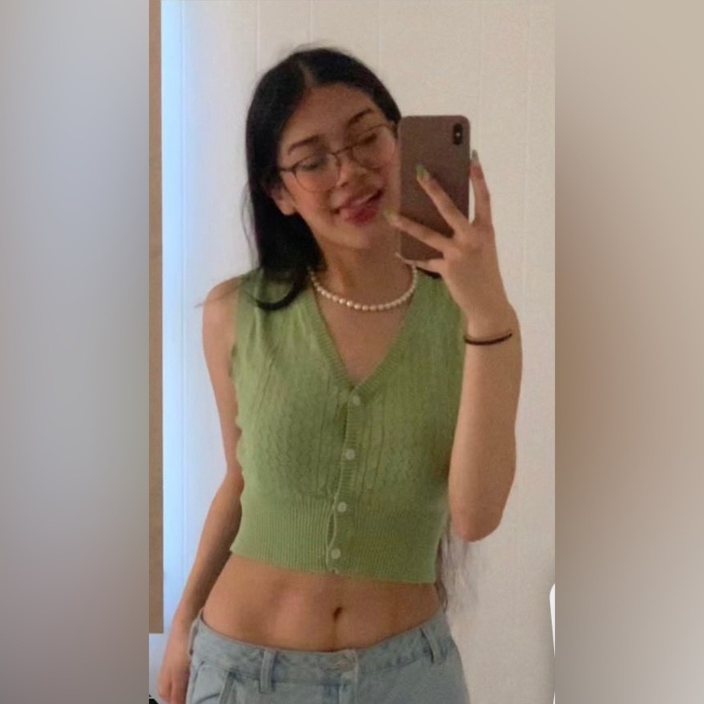 Green Bottom Up Crop Top!